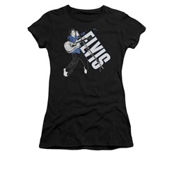 Elvis Presley Shirt Juniors On His Toes Black T-Shirt