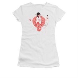 Elvis Presley Shirt Juniors Red Pheonix White T-Shirt