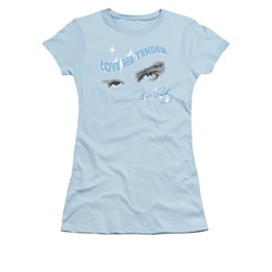 Elvis Presley Shirt Juniors Tender Eyes Light Blue T-Shirt