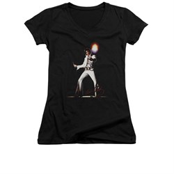 Elvis Presley Shirt Juniors V Neck Glorious Black T-Shirt