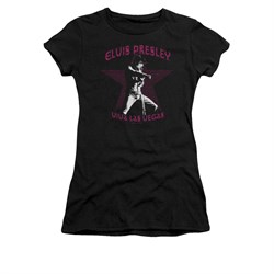 Elvis Presley Shirt Juniors Viva Las Vegas Star Black T-Shirt