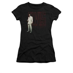Elvis Presley Shirt Juniors White Suit Black T-Shirt