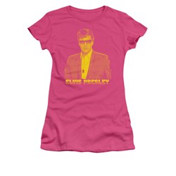 Elvis Presley Shirt Juniors Yellow Hot Pink T-Shirt