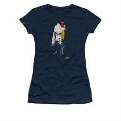 Elvis Presley Shirt Juniors Yellow Scarf Navy T-Shirt