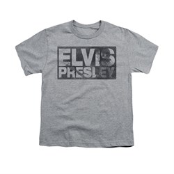 Elvis Presley Shirt Kids Block Letters Athletic Heather T-Shirt