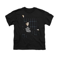Elvis Presley Shirt Kids Blue Bars Black T-Shirt