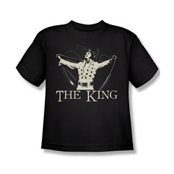 Elvis Presley Shirt Kids Cape Black T-Shirt