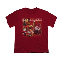 Elvis Presley Shirt Kids Christmas Album Cardinal T-Shirt