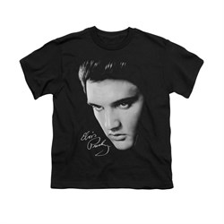 Elvis Presley Shirt Kids Face Black T-Shirt