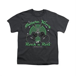 Elvis Presley Shirt Kids Future King Charcoal T-Shirt