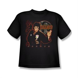 Elvis Presley Shirt Kids Karate Black T-Shirt