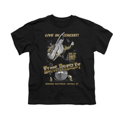Elvis Presley Shirt Kids Live In Buffalo Black T-Shirt