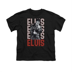 Elvis Presley Shirt Kids Name In Lights Black T-Shirt