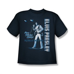 Elvis Presley Shirt Kids One Night Only Navy T-Shirt