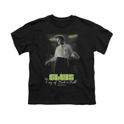 Elvis Presley Shirt Kids Practice Makes Perfect Black T-Shirt