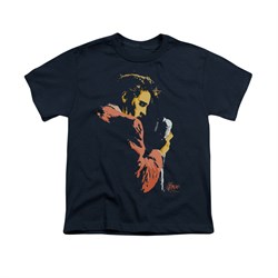 Elvis Presley Shirt Kids Quick Paint Navy T-Shirt