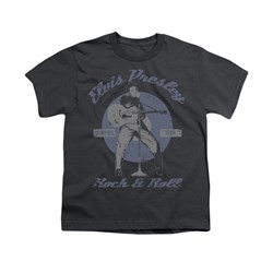 Elvis Presley Shirt Kids Rock & Roll Charcoal T-Shirt