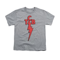 Elvis Presley Shirt Kids TCB Athletic Heather T-Shirt
