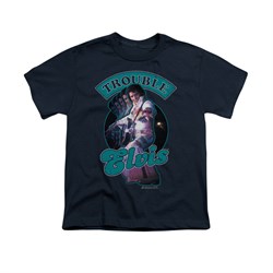 Elvis Presley Shirt Kids Total Trouble Soundtrack Navy T-Shirt