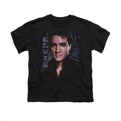 Elvis Presley Shirt Kids Tough Poster Black T-Shirt