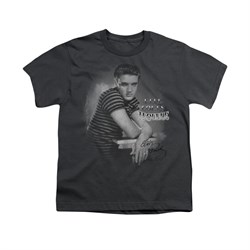 Elvis Presley Shirt Kids Trouble Charcoal T-Shirt