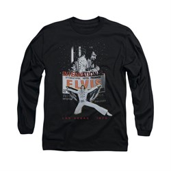 Elvis Presley Shirt Las Vegas 1970 Long Sleeve Black Tee T-Shirt