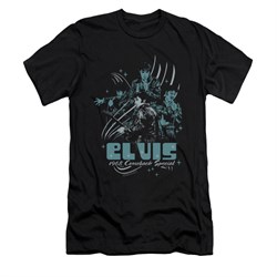 Elvis Presley Shirt Slim Fit 68 Leather Charcoal T-Shirt