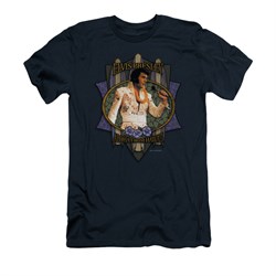 Elvis Presley Shirt Slim Fit Aloha From Hawaii Navy T-Shirt