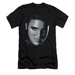 Elvis Presley Shirt Slim Fit Big Face Black T-Shirt