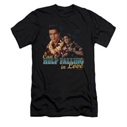 Elvis Presley Shirt Slim Fit Can't Help Falling Black T-Shirt