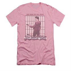 Elvis Presley Shirt Slim Fit Cell Block Rock Pink T-Shirt