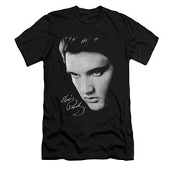Elvis Presley Shirt Slim Fit Face Black T-Shirt