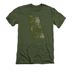 Elvis Presley Shirt Slim Fit Film Strip Olive T-Shirt