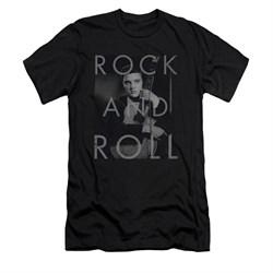 Elvis Presley Shirt Slim Fit Guitar Hugging Black T-Shirt