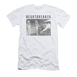 Elvis Presley Shirt Slim Fit Heartbreaker White T-Shirt