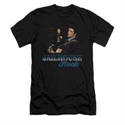 Elvis Presley Shirt Slim Fit Jailhouse Rock Inmate Black T-Shirt