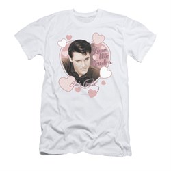 Elvis Presley Shirt Slim Fit Love Me Tender White T-Shirt