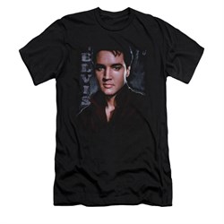 Elvis Presley Shirt Slim Fit Tough Poster Black T-Shirt