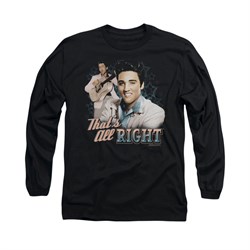 Elvis Presley Shirt That's All Right Long Sleeve Black Tee T-Shirt