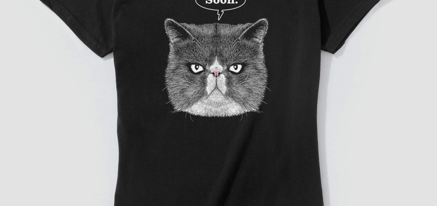 Evil Cat Women's 100% Cotton T-Shirt