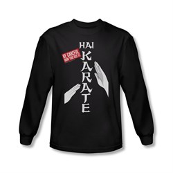 Hai Karate Shirt Be Careful Long Sleeve Black Tee T-Shirt