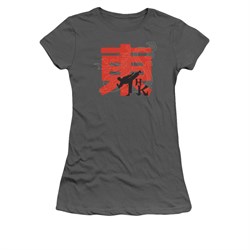 Hai Karate Shirt Juniors High Kick Charcoal T-Shirt