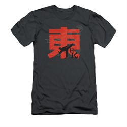 Hai Karate Shirt Slim Fit High Kick Charcoal T-Shirt