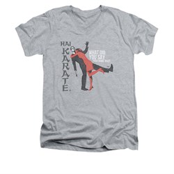 Hai Karate Shirt Slim Fit V-Neck Your Name Athletic Heather T-Shirt