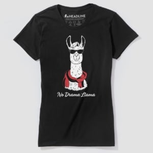 No Drama Llama Women's 100% Cotton T-Shirt