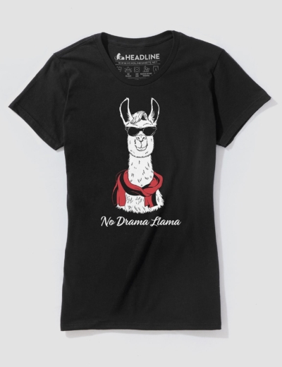 No Drama Llama Women's 100% Cotton T-Shirt