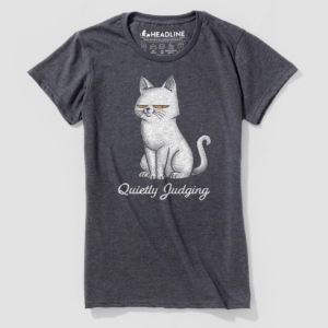 Quietly Judging Cat Women's Cotton/Poly T-Shirt