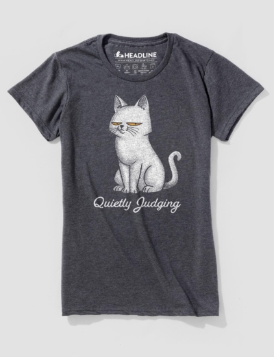 Quietly Judging Cat Women's Cotton/Poly T-Shirt