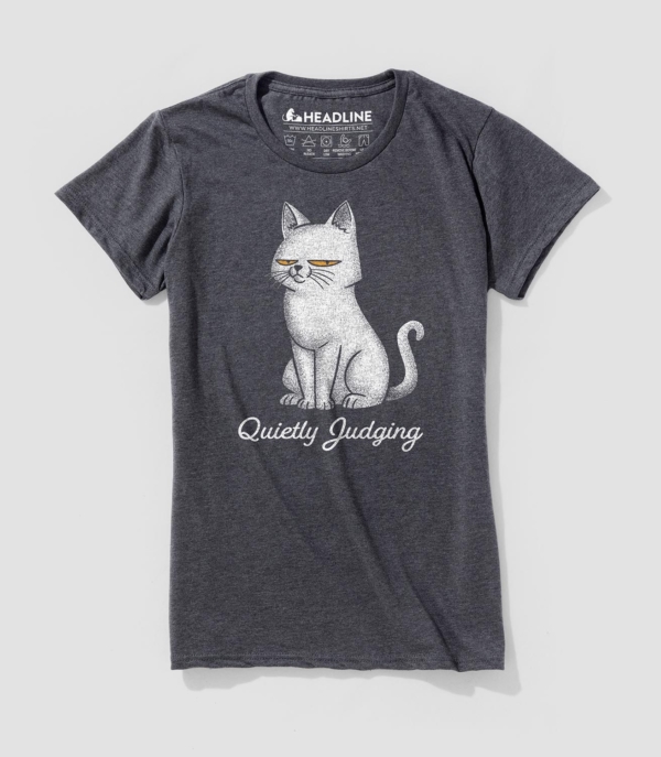 Quietly Judging Cat Women's Cotton/Poly T-Shirt
