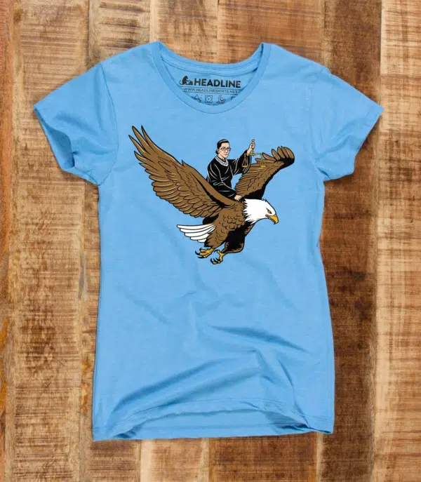 RBG Riding an Eagle Women's 100% Cotton T-Shirt